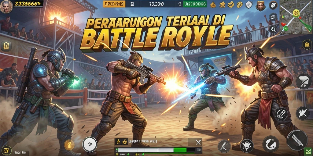 Tampilan pertarungan intens di arena Battle Royale 333666.