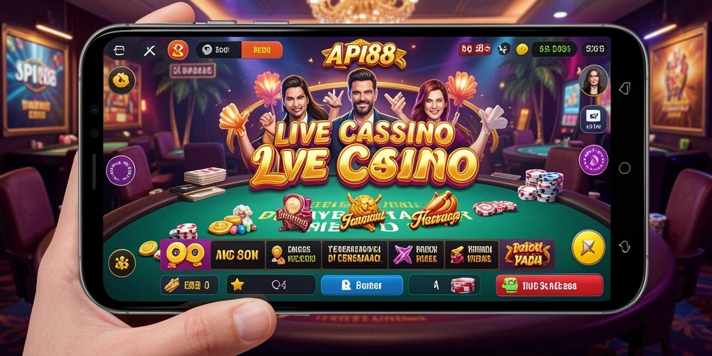 Screenshot API88 menampilkan dealer langsung dalam permainan kasino yang menegangkan.