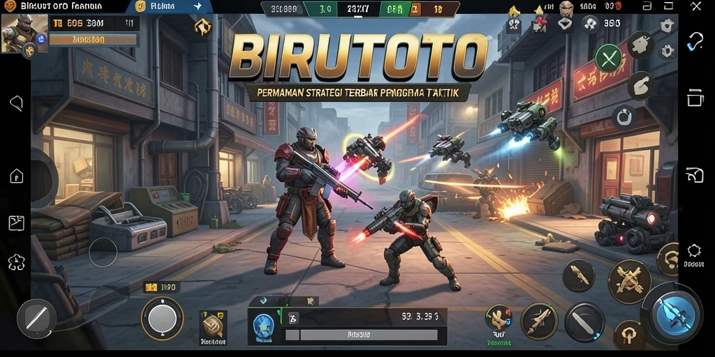 Tampilan gameplay BIRUTOTO yang menegangkan dalam aksi strategi.