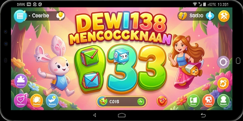 Tampilan gameplay seru DEWI138 dengan elemen Match-3 yang menarik.