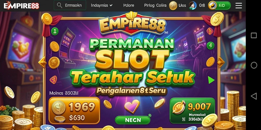 Screenshot gameplay EMPIRE88 menampilkan antarmuka slot yang menarik dan interaktif.