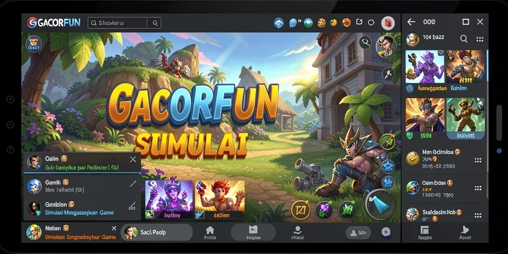 Tampilan gameplay menarik dari GACORFUN yang seru dan interaktif.