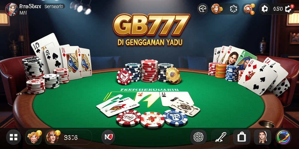 Screenshot gameplay menarik dari GB777 dengan nuansa Poker.