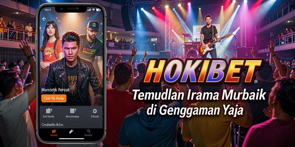 Tampilan screenshot utama HOKIBET menunjukkan gameplay musik yang interaktif.