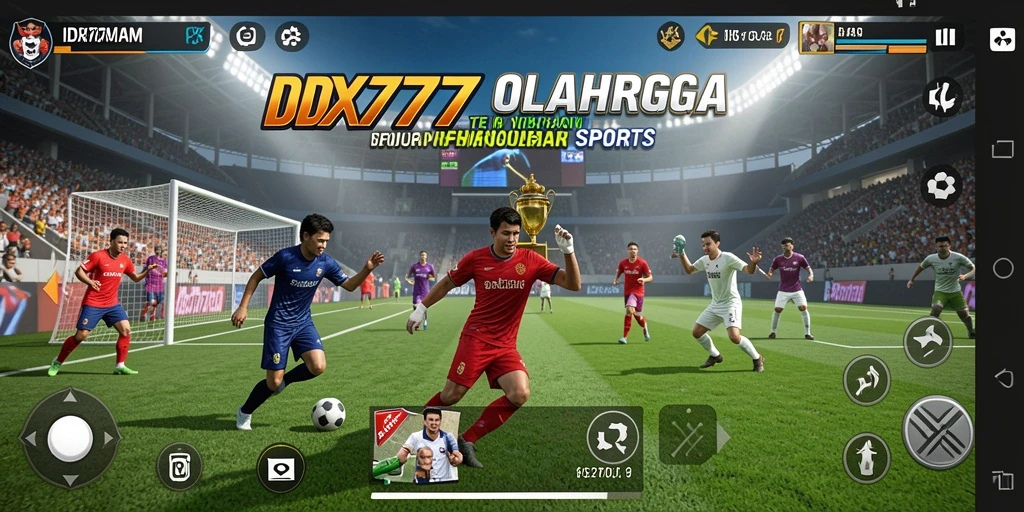 Screenshot gameplay IDX777 menampilkan aksi seru pertandingan olahraga.