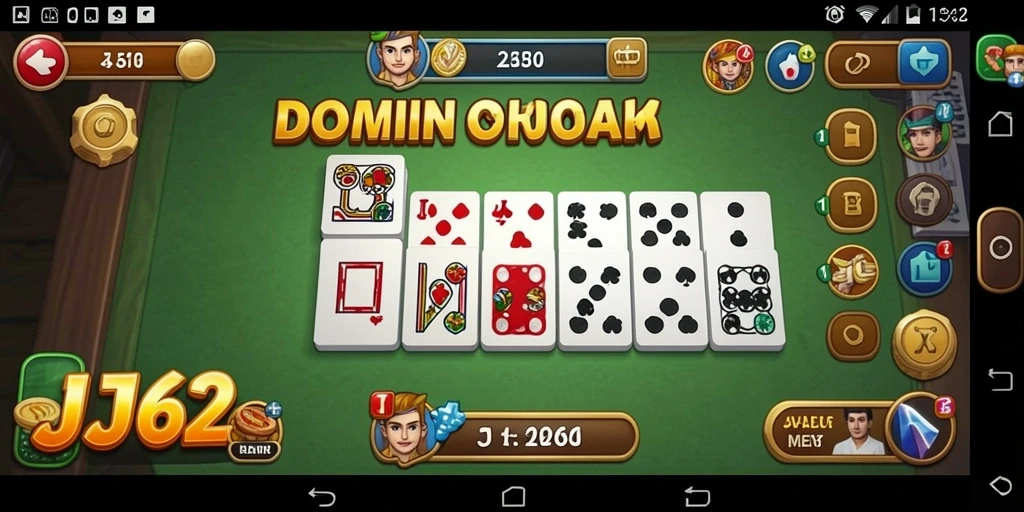 Tampilkan gameplay seru dari permainan Domino JJ62.