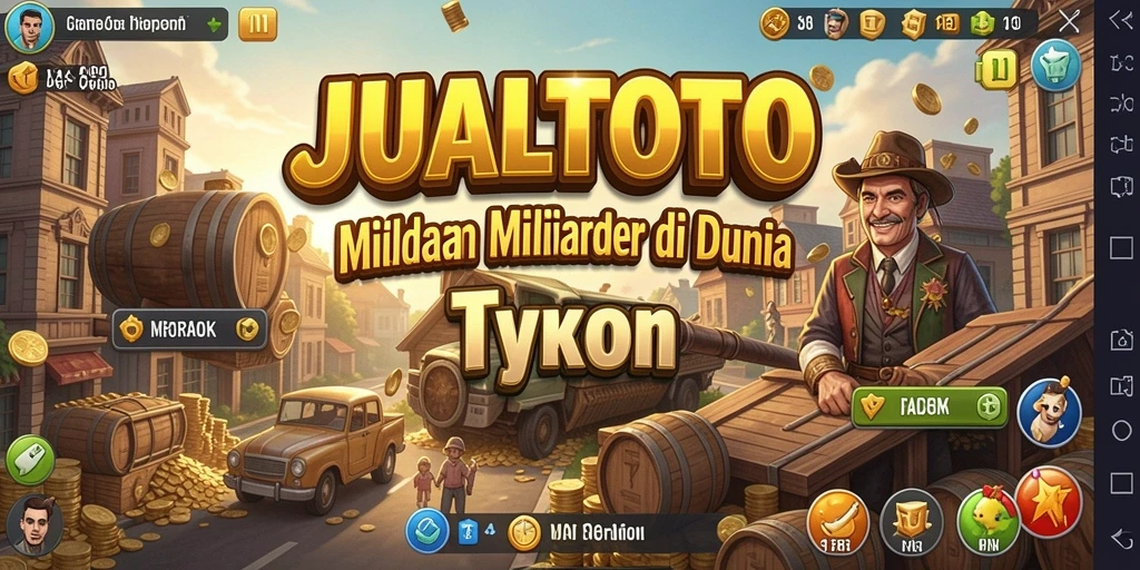 Screenshot utama JUALTOTO menampilkan gameplay Tycoon yang menegangkan.
