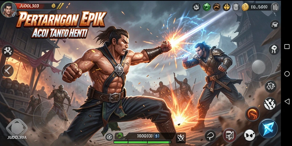Tampilan menegangkan dari gameplay JUDOL303 yang penuh aksi.