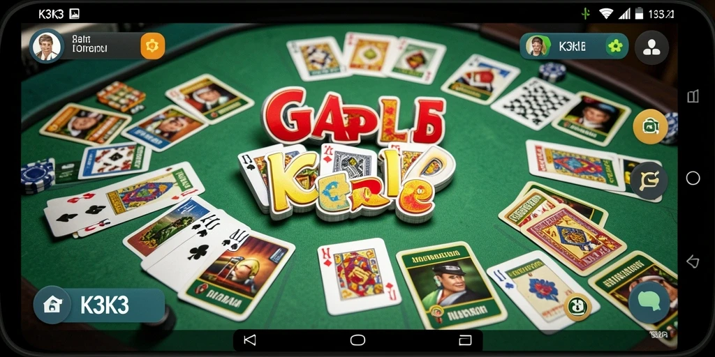 Tampilan gameplay Gaple yang seru dan menantang di K3K3.