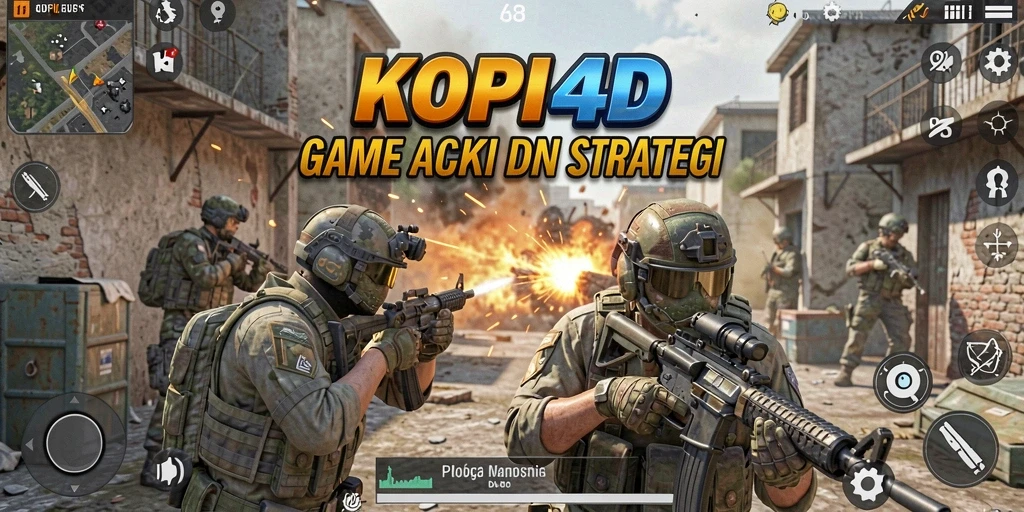Screenshot permainan KOPI4D menampilkan aksi tembak-menembak yang mendebarkan.