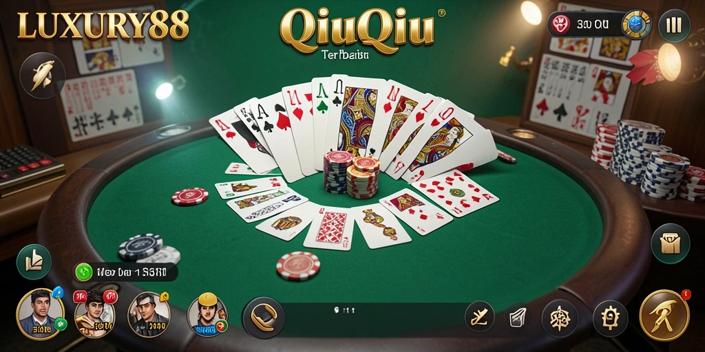 Tampilan gameplay menarik dari LUXURY88 dalam permainan QiuQiu.