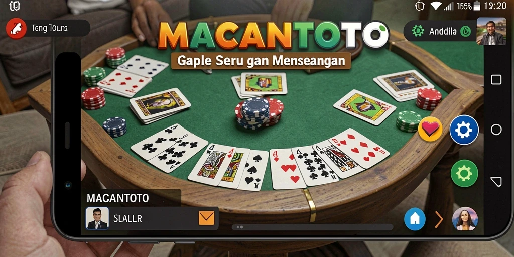 Screenshot gameplay <strong>MACANTOTO</strong> yang menampilkan permainan Gaple yang menarik.