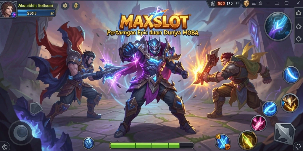 Tangkapan layar gameplay MOBA yang menegangkan di MAXSLOT.