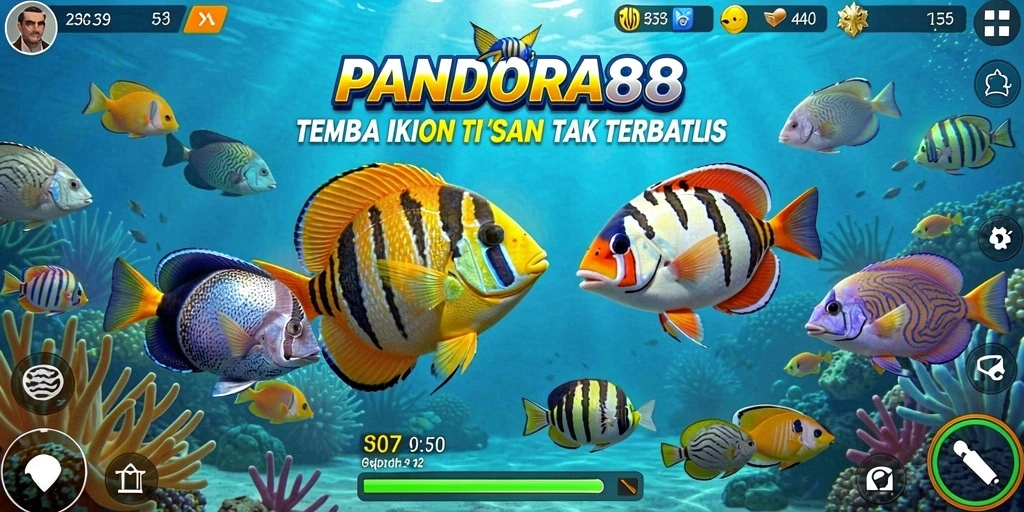 Tampilan gameplay Tembak Ikan PANDORA88 yang seru dan menarik.