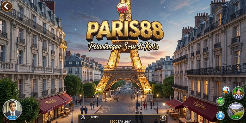 Tampilan gameplay PARIS88 yang menarik dan penuh petualangan di kota Paris.