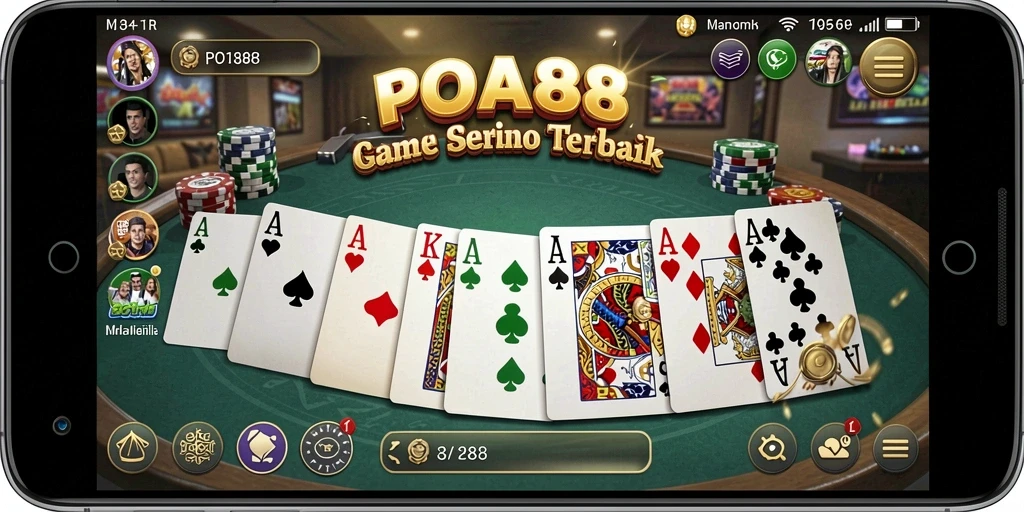 Screenshot POA88 menampilkan aksi seru dalam permainan Domino.