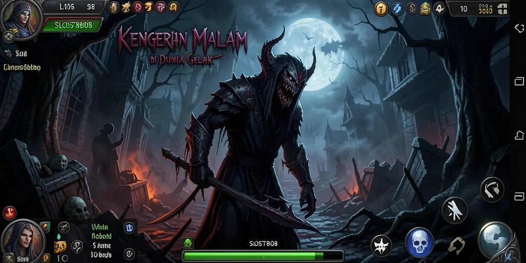 Gameplay SLOST8808 yang mencekam di dunia gelap.